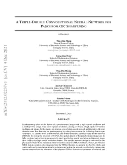 A Triple-Double Convolutional Neural Network for Panchromatic Sharpening