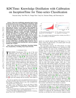 KDCTime: Knowledge Distillation with Calibration on InceptionTime for
  Time-series Classification