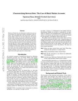 Characterizing Retweet Bots: The Case of Black Market Accounts