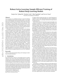 Robust Active Learning: Sample-Efficient Training of Robust Deep
  Learning Models