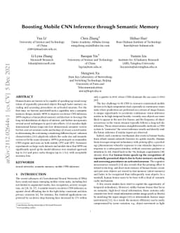 Boosting Mobile CNN Inference through Semantic Memory