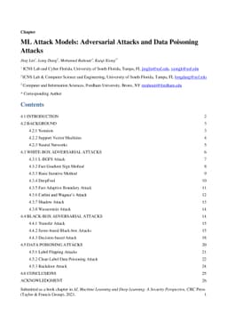 ML Attack Models: Adversarial Attacks and Data Poisoning Attacks