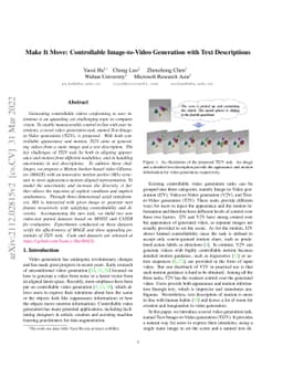 Make It Move: Controllable Image-to-Video Generation with Text
  Descriptions