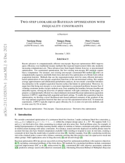 Two-step Lookahead Bayesian Optimization with Inequality Constraints