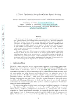 A Novel Prediction Setup for Online Speed-Scaling