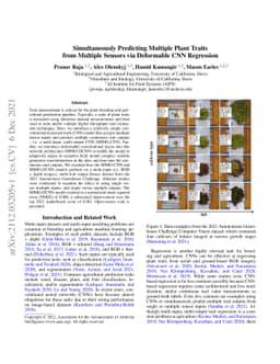 Simultaneously Predicting Multiple Plant Traits from Multiple Sensors
  via Deformable CNN Regression