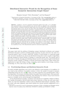 Distributed Interactive Proofs for the Recognition of Some Geometric
  Intersection Graph Classes