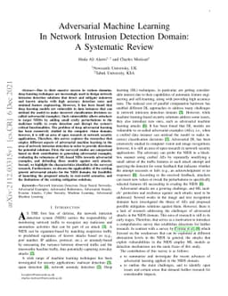 Adversarial Machine Learning In Network Intrusion Detection Domain: A
  Systematic Review