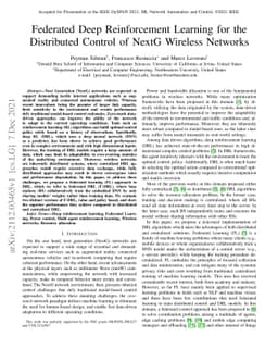 Federated Deep Reinforcement Learning for the Distributed Control of
  NextG Wireless Networks
