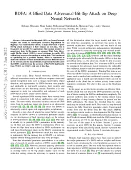BDFA: A Blind Data Adversarial Bit-flip Attack on Deep Neural Networks