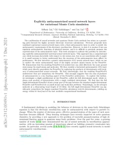 Explicitly antisymmetrized neural network layers for variational Monte
  Carlo simulation