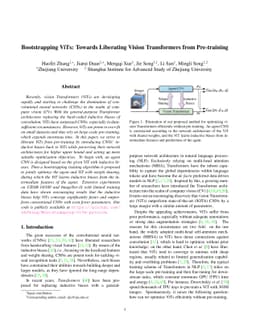 Bootstrapping ViTs: Towards Liberating Vision Transformers from
  Pre-training