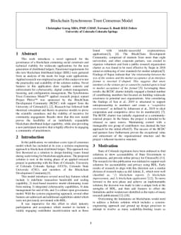Blockchain Synchronous Trust Consensus Model