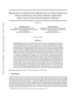 Modeling and Predicting Blood Flow Characteristics through Double
  Stenosed Artery from CFD simulation using Deep Learning Models