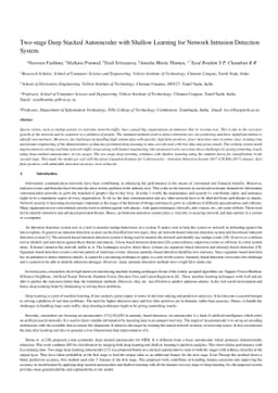 Two-stage Deep Stacked Autoencoder with Shallow Learning for Network
  Intrusion Detection System