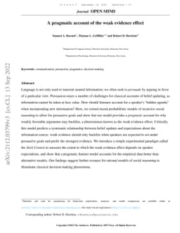 A pragmatic account of the weak evidence effect