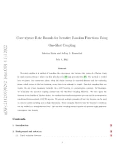 Convergence rate bounds for iterative random functions using one-shot
  coupling