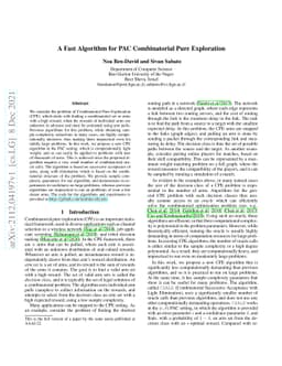 A Fast Algorithm for PAC Combinatorial Pure Exploration
