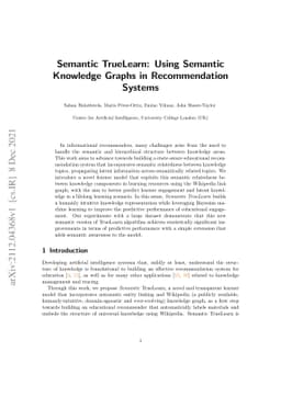 Semantic TrueLearn: Using Semantic Knowledge Graphs in Recommendation
  Systems