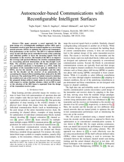 Autoencoder-based Communications with Reconfigurable Intelligent
  Surfaces