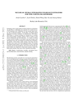 NICE-Beam: Neural Integrated Covariance Estimators for Time-Varying
  Beamformers
