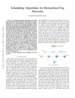 Scheduling Algorithms for Hierarchical Fog Networks