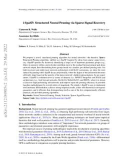 i-SpaSP: Structured Neural Pruning via Sparse Signal Recovery
