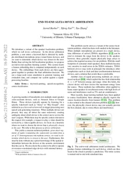 End-to-end Alexa Device Arbitration