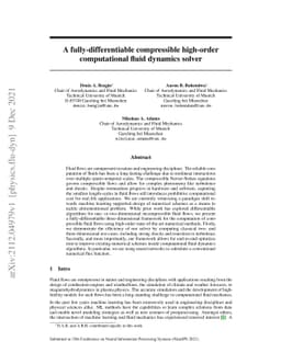 A fully-differentiable compressible high-order computational fluid
  dynamics solver
