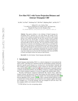 Few-Shot NLU with Vector Projection Distance and Abstract Triangular CRF