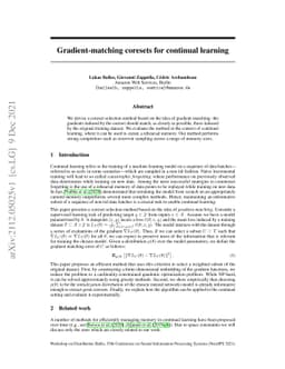 Gradient-matching coresets for continual learning