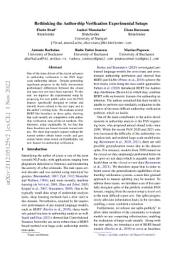 Rethinking the Authorship Verification Experimental Setups