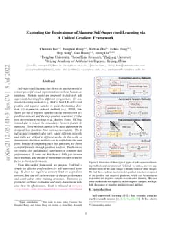 Exploring the Equivalence of Siamese Self-Supervised Learning via A
  Unified Gradient Framework