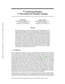 7th AI Driving Olympics: 1st Place Report for Panoptic Tracking