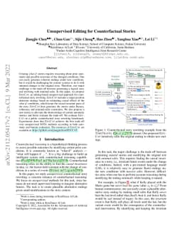 Unsupervised Editing for Counterfactual Stories