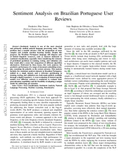 Sentiment Analysis on Brazilian Portuguese User Reviews