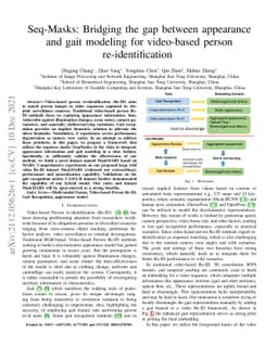 Seq-Masks: Bridging the gap between appearance and gait modeling for
  video-based person re-identification