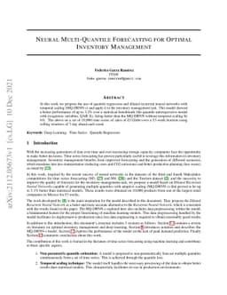 Neural Multi-Quantile Forecasting for Optimal Inventory Management