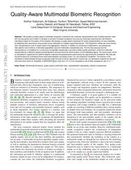 Quality-Aware Multimodal Biometric Recognition