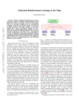 Federated Reinforcement Learning at the Edge