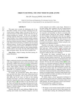 Object Counting: You Only Need to Look at One