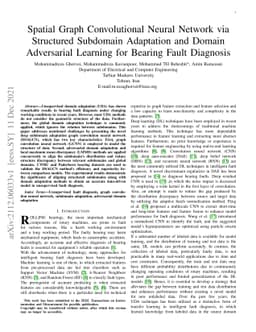 Spatial Graph Convolutional Neural Network via Structured Subdomain
  Adaptation and Domain Adversarial Learning for Bearing Fault Diagnosis