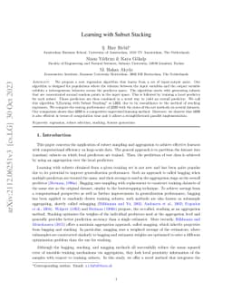 Learning with Subset Stacking