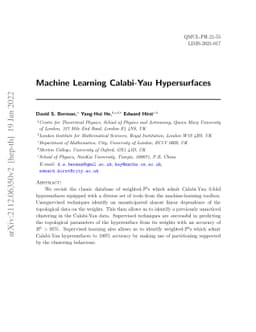 Machine Learning Calabi-Yau Hypersurfaces