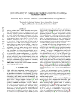 Detecting Emotion Carriers by Combining Acoustic and Lexical
  Representations
