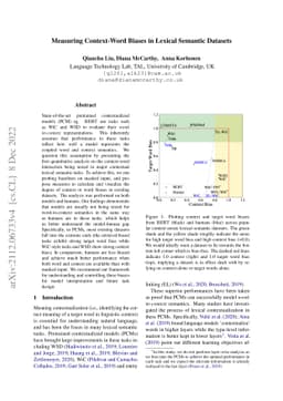 Measuring Context-Word Biases in Lexical Semantic Datasets