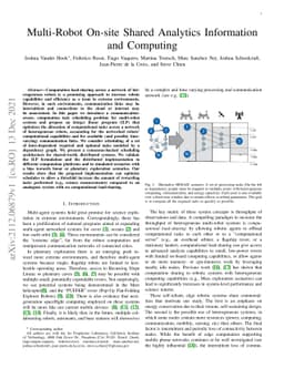 Multi-Robot On-site Shared Analytics Information and Computing
