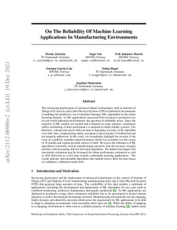 On The Reliability Of Machine Learning Applications In Manufacturing
  Environments