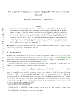 Non-Asymptotic Analysis of Online Multiplicative Stochastic Gradient
  Descent