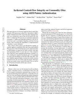In-Kernel Control-Flow Integrity on Commodity OSes using ARM Pointer
  Authentication